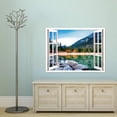 thumbnail image 3 of IDEA4WALL Wall Murals Fake White Window with Limpid Lake Removable Wallpaper Peel and Stick Wall Stickers - 24x32 inches, 3 of 4
