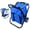 blue, variant on Portable Camping Backpack Stool - 600D Oxford Fabric 16 Inch Folding Seat with Storage Pockets & Cooler Compartment Fishing Caping Chair for Hiking Fishing Outdoor Activities,blue