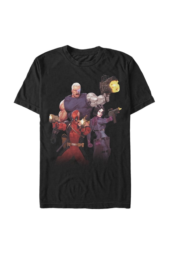 Men's Marvel X-Force Trio  Graphic Tee Black X Large