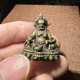 thumbnail image 1 of Antique bronze miniature Buddha statue, pocket-sized Buddha, Medicine Buddha statue, miniature Shakyamuni Buddha., 1 of 4