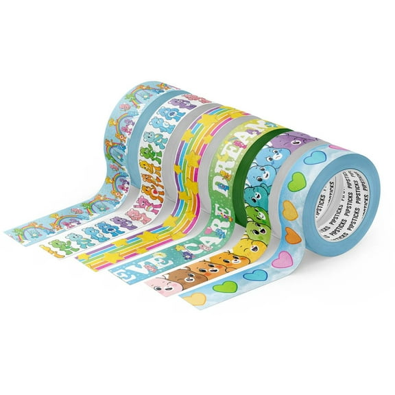 Care Bears Pipstickers Rainbow Mega Washi Collection Washi Tape 6-pack