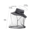 thumbnail image 3 of Mosquito Net Hat for Outdoor Activities - Sun Protection, Breathable Mesh, Foldable Design for Hiking, Fishing, and Beekeeping, 3 of 3