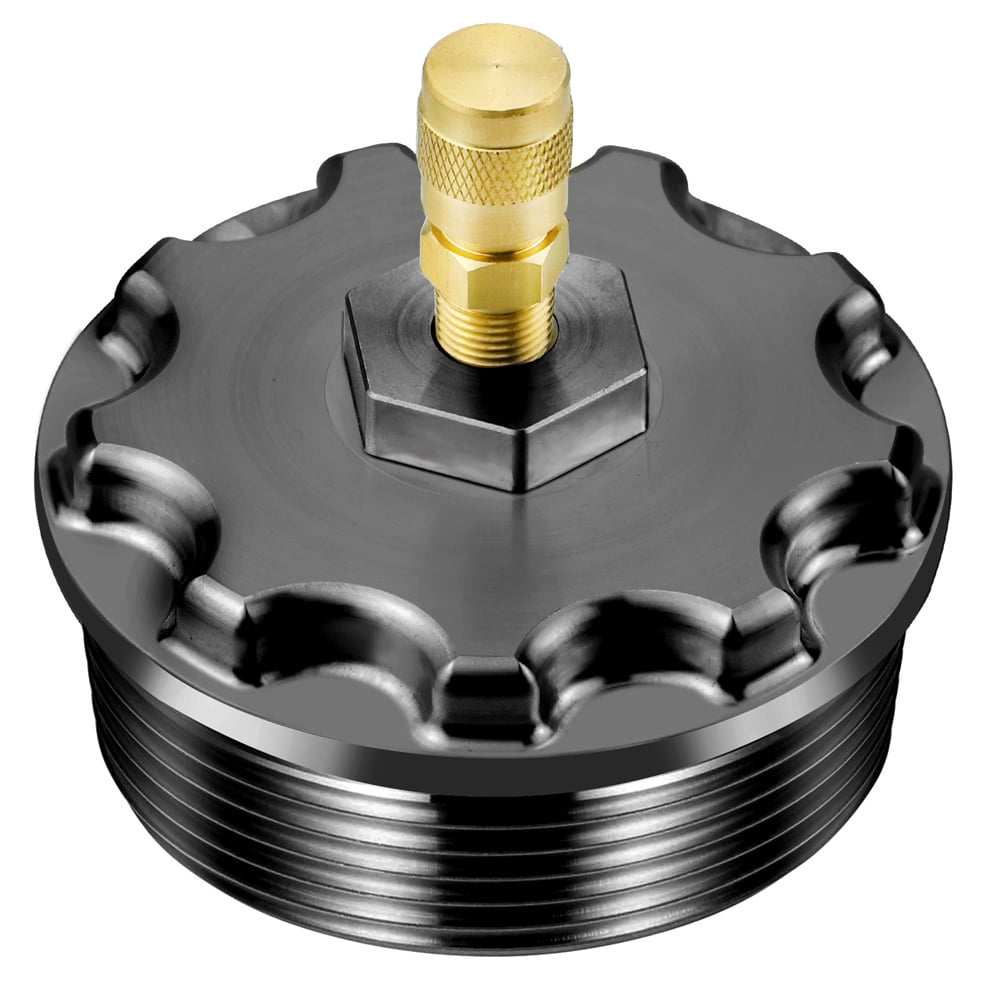 Aluminum Fuel Filter Cap with Pressure Test Port for 20032007