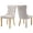 Beige, variant on MIKIBAMA High-End Tufted Velvet Dining Chair Set of 2, Solid Wood Contemporary, Golden Stainless Steel Plated Legs and Nailhead Trim, Gold