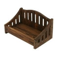 thumbnail image 4 of Cama de muñecas portátil para fotografía de bebés, accesorios para fotografía de bebés, cama de madera, sesión de fotos para bebés café, 4 of 7