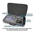 thumbnail image 2 of Casematix Portable Studio Case fits Zoom Podcast Digital Mixer Livetrak L8 Recorder and Accessories, Includes Carry Bag Only with Strap, 2 of 8