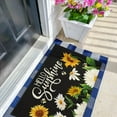 thumbnail image 6 of Spring Summer Door Mat,Black Hello Sunshine Sunflower Indoor Outdoor Non-Slip Doormat,Entryway Front Porch Farmhouse Spring Welcome Door Mat Colorful for Entrance Decor,30" x 17", 6 of 6