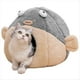 thumbnail image 1 of para Gatos de Interior - Cama Cueva con Almohada Acolchada Extraíble y Lavable, y Muebles Vibrantes para Gatos, Color Gris, 1 of 7