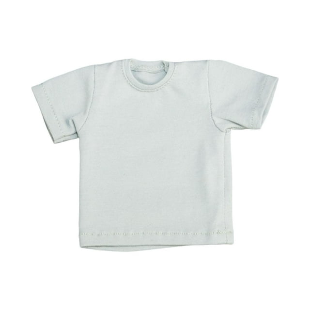 Ropa para muñecas masculinas a escala 1/6, camiseta de manga corta, trajes de pareja en miniatura Gris