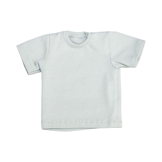 Figura a escala 1/6, ropa para muñecas, camisetas, trajes de pareja en miniatura para hombres de 12 pulgadas Gris