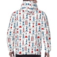 thumbnail image 7 of Lsque Lighthouse And Beacon Pattern Casual Men's Hoodie,Hooded Sweatshirt with Kangaroo Pocket,Pullover Hoodie-Small, 7 of 7