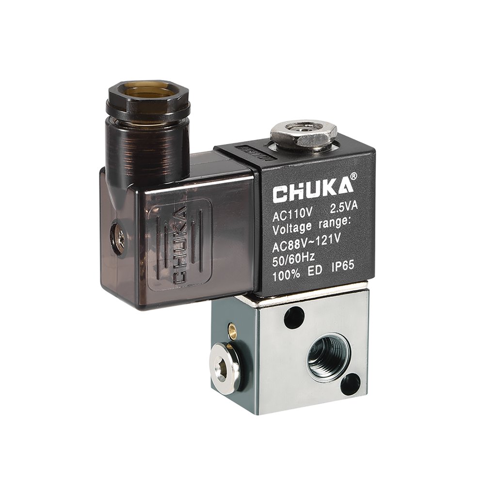 3V106 Air NC Single Solenoid Valve AC 110V 3Way 2Position 1/8"PT