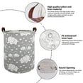 thumbnail image 4 of Laundry Hamper, Collapsible Laundry Basket Dorm, Baby Laundry Basket, Large Laundry Hamper Waterproof with Leather Handle for Dirty Clothes, Kids Toys, Bedroom, Bathroom, 4 of 7