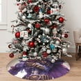 thumbnail image 4 of Cauagu 30" Christmas Tree Skirt Cool Skull Cowboy Pattern Christmas Tree Decorations Tree Mat for Xmas Decorations Occasion Holiday Home Decor -30", 4 of 7
