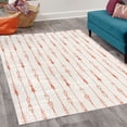 thumbnail image 2 of Arrow Decorative Rug, Hand Drawn Repetitive Sticks Pattern Vintage Tribal Illustration Art Print, Quality Carpet for Bedroom Dorm and Living Room, 6 Sizes, Salmon White, by Ambesonne, 2 of 4