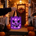 thumbnail image 4 of Halloween Handheld Bow Embroidered Pumpkin Basket 7.9 x 5.2 Inch cloth Pumpkin Basket Trick or Treat Buckets Goodie Candy Gift Bags for Halloween Gift Decoration,20cm,F, 4 of 5