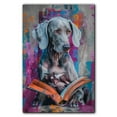 thumbnail image 3 of Weimaraner Decor Poster Unframe, Weimaraner Dog Canvas Wall Art, Dog Reading Book Canvas Print Painting Poster Wall Decor Dog Lovers Gifts, 3 of 6