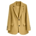 thumbnail image 7 of VBVC Women's Notched Lapel Single Button Blazer , Long Sleeve Office Suit Jacket For Women , Ladies' Business Blazer with Pockets,Yellow,S-3XL, 7 of 7
