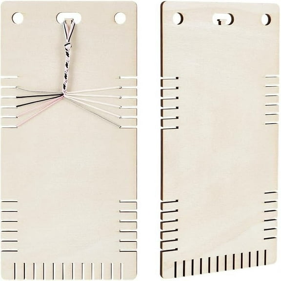 2 Pcs Friendship Bracelet Making Kit 9.4x4.7 inch Hole 10mm Rectangle Bracelet Plate Bracelet Braiding Disc Set Bracelet String and Rewarding Activity for DIY handcrafting