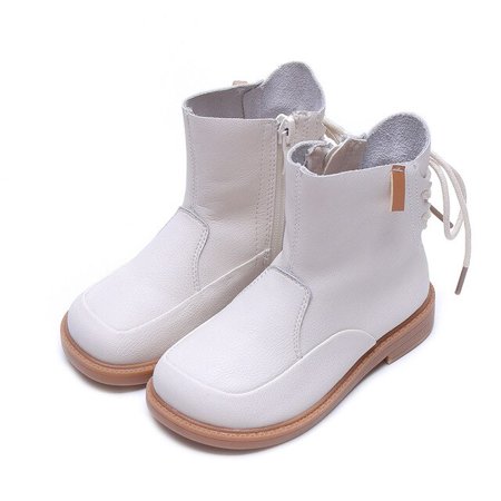

DancePeanut Solid Color Children Autumn Ankle Boots Leather Shoes For Girls Solft Sole Fashion Boots Size 21-37