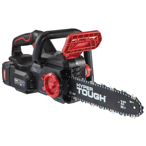 Hyper Tough 20V 4.0Ah Battery Powered 12" Brushless Chainsaw, HT22401