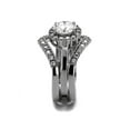 thumbnail image 4 of Women's 2.25 Ct Round Cut AAA Cz Stainless Steel Wedding Ring Band Set Size 8, 4 of 5