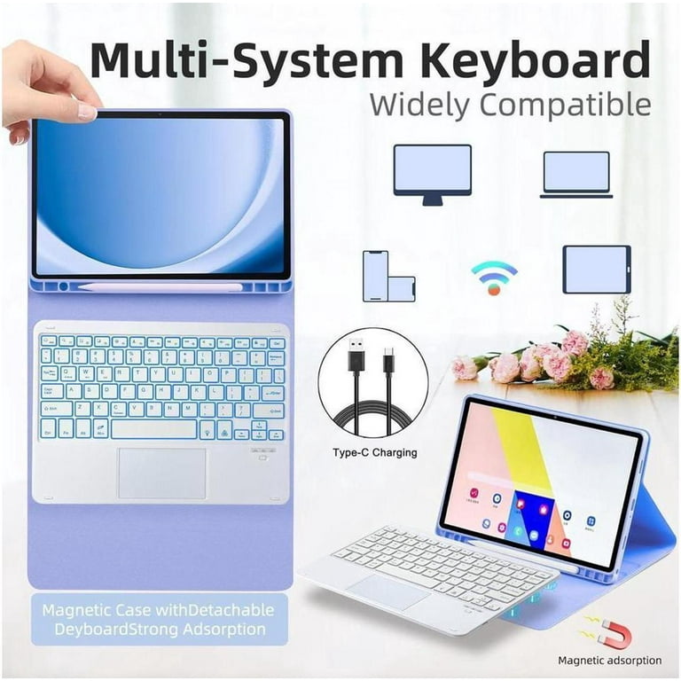 for iPad Air 13 inch Keyboard Case M2 2024, Detachable Bluetooth