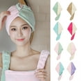 thumbnail image 1 of Dream Lifestyle Hair Towel Hair Drying Wrap Towel with Button, Absorbent Fast Drying Hair Turban Soft, Shower Head Towel, Hair Drying Towel Hair Wrap for Women Wet, Curly, Longer, Thicker Hair, 1 of 8