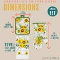 thumbnail image 5 of PREMIUS 3 Piece Printed Kitchen Linen Set, Sunflower, 1 Cotton Towel, 1 Pot Holder, 1 Oven Mitt, 5 of 5