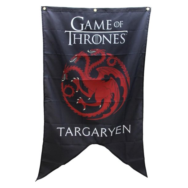 Game of Thrones House Targaryen 30" x 50" Fabric Banner - Walmart.com