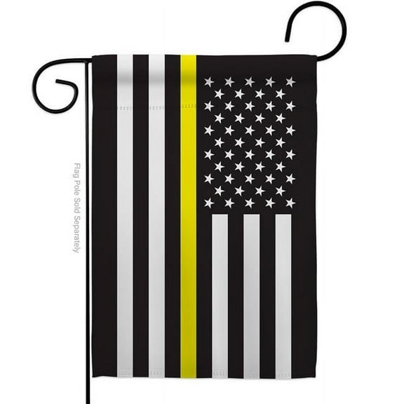 Americana Home & Garden G142910-BO 13 x 18.5 in. US Thin Yellow Line Garden Flag with Armed Forces Service Double-Sided Decorative Horizontal Flags House Decoration Banner Yard Gift