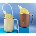 thumbnail image 1 of BRIGHTFUFU Vaso para disfagia para adultos: Vaso de lactancia antiderrames de 400 ml para pacientes encamados - Biberón con pajita suave para personas mayores, 1 of 7