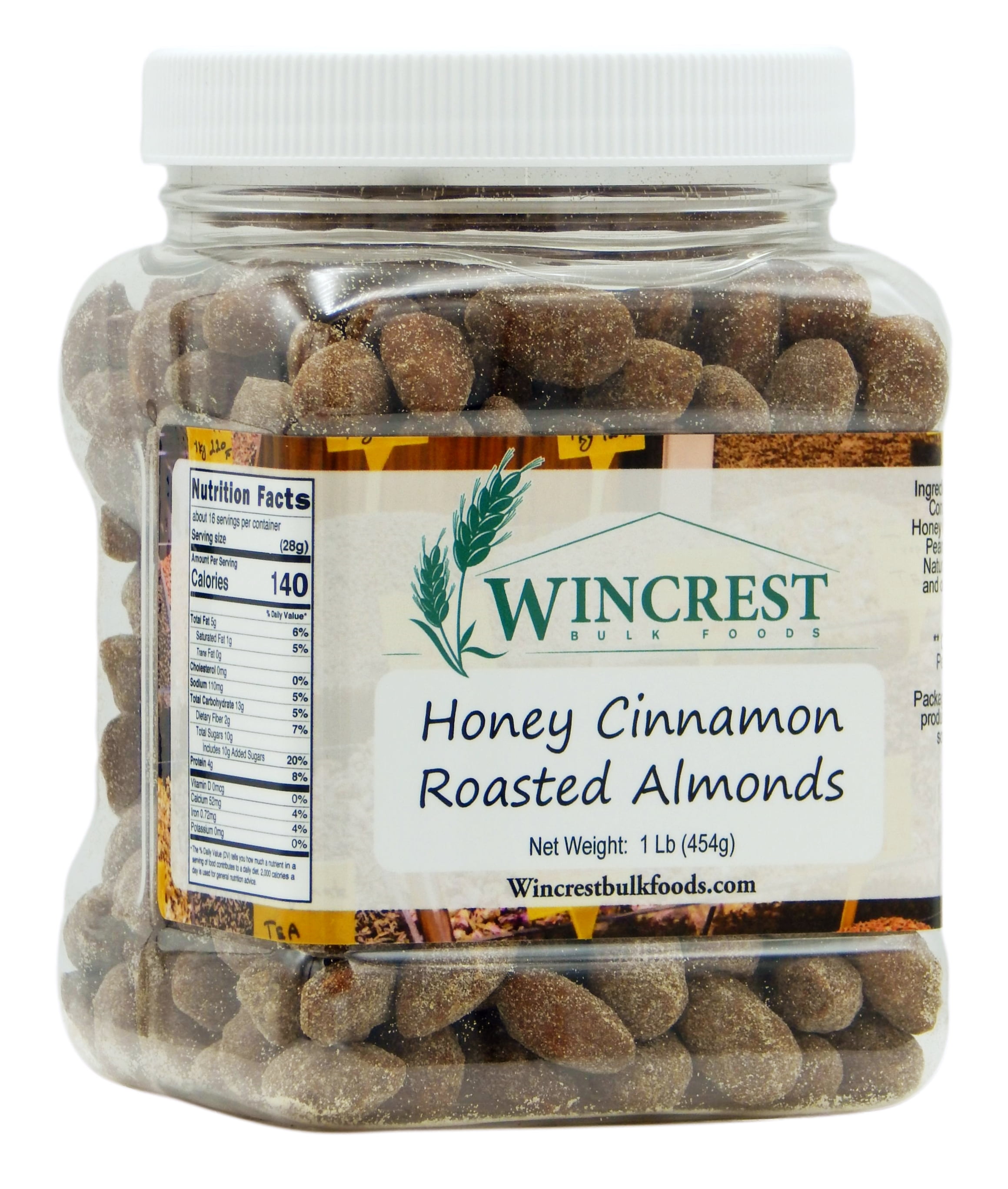 Honey Cinnamon Almonds - 1 Lb Tub