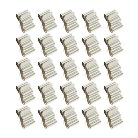 

60pcs Double-Wire Clips 301 Stainless Steel Cable Clamps for PV Wiring Cable