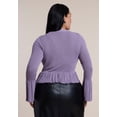 thumbnail image 2 of ELOQUII Women's Plus Size Ruffle Cardigan, 2 of 4