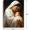 thumbnail image 3 of HFDF Virg Mary Canvas Prt Baby Jesus Nestled Warm Embrace of Mother Patg Sacred Serenity Wall Art Religious Christian Decor for Home Livg Room Bedroom 8x10inch Unframed, 3 of 6