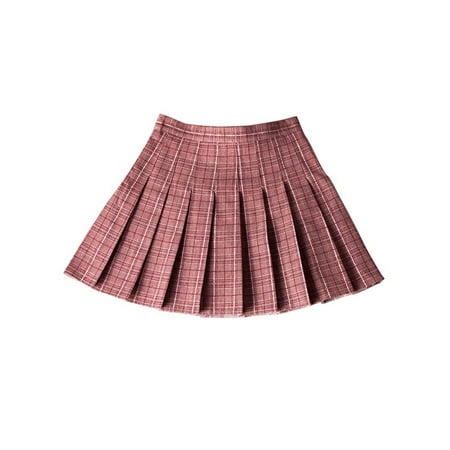Pleated Cheerleading Skirt - Girls High Waist Plaid Flared Pleated Short Skirt School Dress Cheerleading costumes