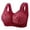 BPQ46-Deep Red, variant on VV AVEORS Posy Bras For Older Women Senior Front Closure Convenient Comfy Breathable Full Support Everyday Bra With Snaps 2026 Light Gray 42