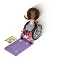 thumbnail image 4 of Barbie Chelsea Doll & Wheelchair with Ramp, Stickers & Accessories, Small Doll with Curly Brown Hair, 4 of 6