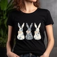 thumbnail image 5 of Vintage Floral Bunny T-Shirt, Cottagecore Rabbit Bow Graphic Tee, Yellow, S, 5 of 6