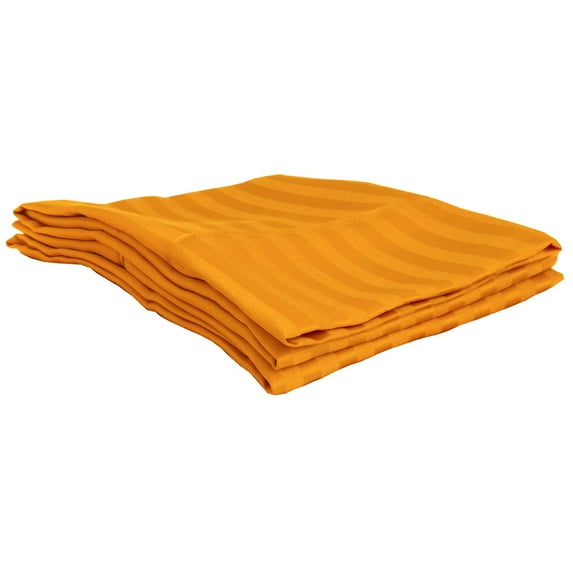 Superior 1500 Series Microfiber Stripe Pillow Cases (Pair) Orange / King