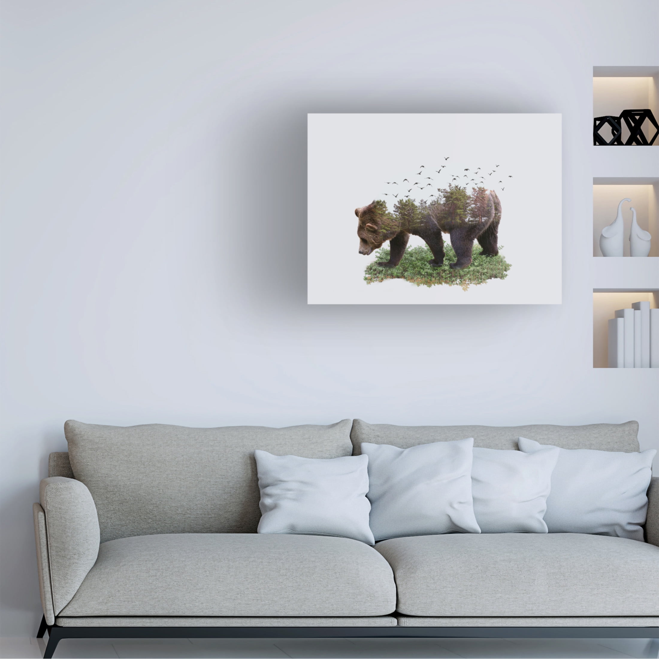 Trademark Fine Art Salome Zhividze Bear Canvas Wall Art