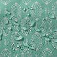 thumbnail image 6 of Vargottam Indoor/Outdoor Round Bistro Chair Cushions Block Print 15-Inch Bistro Chair Pads Waterproof Seat Chair Cushion For Home/Office- Set Of 2 (Aquamarine Green), 6 of 7
