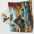 thumbnail image 6 of Yiaed Vintage Truck Farm Scene Print Dog Blankets-Cat Blanket Washable for Couch Protection,Puppy Blanket, Soft Plush Reversible Throw Furniture Protector-Medium, 6 of 8