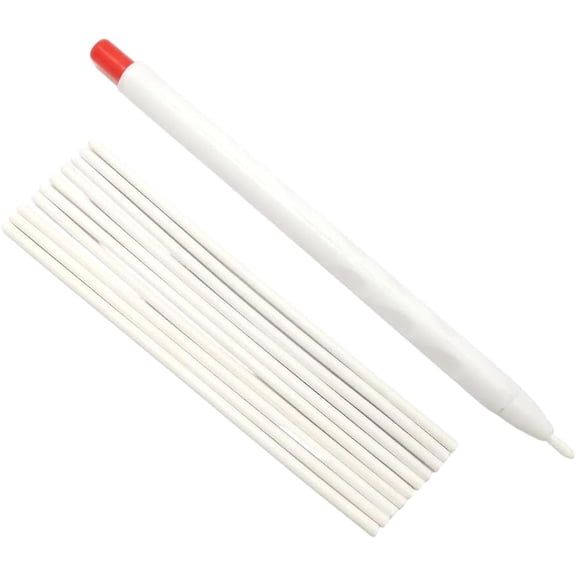 AprYew Tailors Chalk, Flatiron Heat Erasable Fabric Markers for Sewing - Fabric Chalk and Markers for Quilting, Clothing Chalks Marking Pens with 10 Refills (White with 10 Refills)