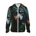 thumbnail image 1 of Cauagu Realistic Style Colorful Wolf A for Sun Protection Hoodie for Men and Women, Long Sleeve Rash Guard Fishing Running Quick Dry Lightweigh-Medium, 1 of 7