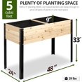 Boldly Growing Cedar Raised Planter Box with Legs Elevated Wood