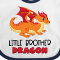 thumbnail image 4 of Inktastic Little Brother Cute Red and Orange Dragon Boys Baby Bib, 4 of 4