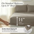 thumbnail image 5 of Southshore Fine Linens 3 Piece Sheet Set, 14-Inch Deep Pocket Bed Sheets with Fitted Sheet and Flat Sheet, Extra Soft Brushed Microfiber, Wrinkle Free, Fade Resistant, King, Taupe, 5 of 7