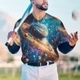thumbnail image 5 of KLL Colorful Planet Universe for Men's Baseball Shirts,Short Sleeve Casual Shirts Button Down Shirt for Men Beach Summer Wedding Shirt-Small, 5 of 7